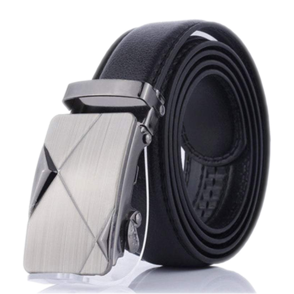Men's Leather Automatic Buckle Fashion Dress Belts
