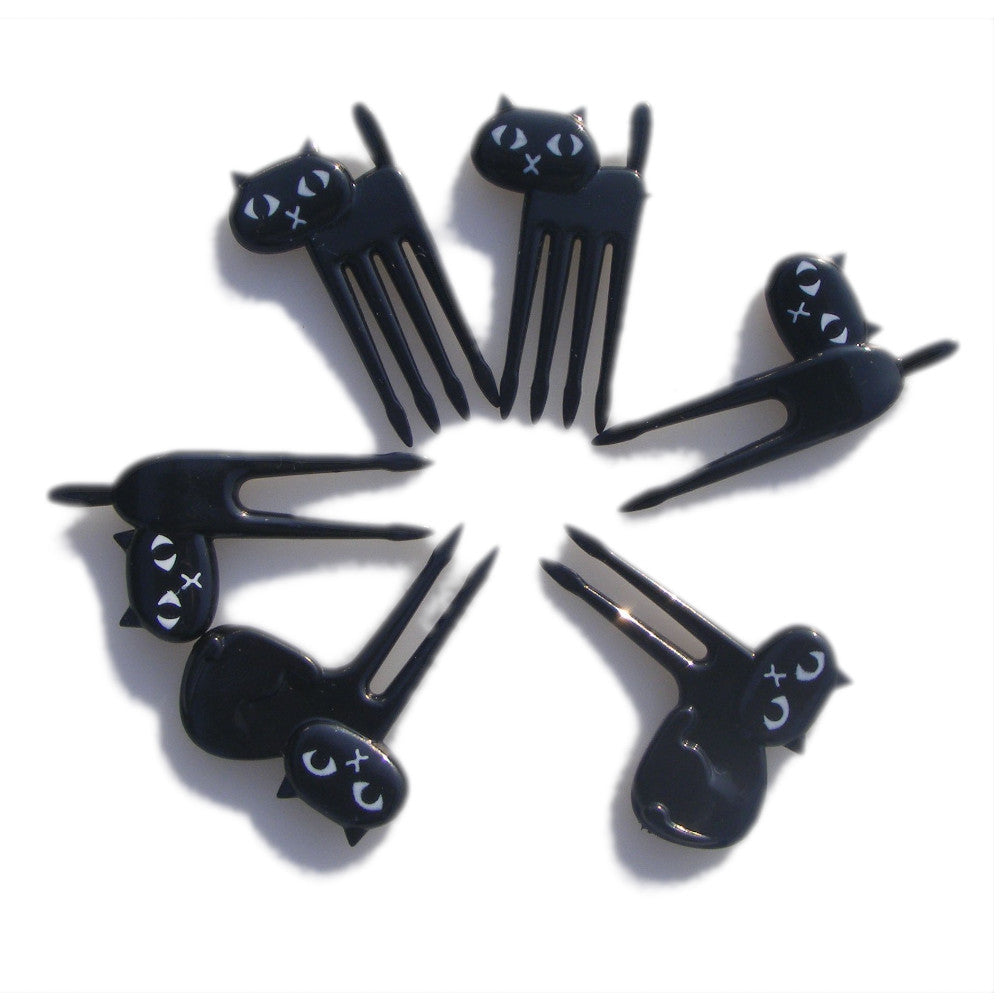 6Pcs/ Set Fruit Fork Snack Cake Dessert Food Stick Toothpick Decoration Bento Tableware Serving Utensils & Sets