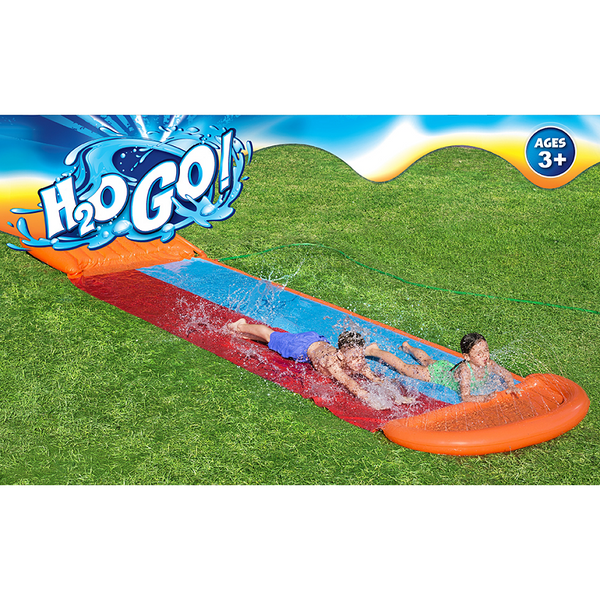 Bestway Kids H20go Double Water Slide With Ramp - 18'/5.49M
