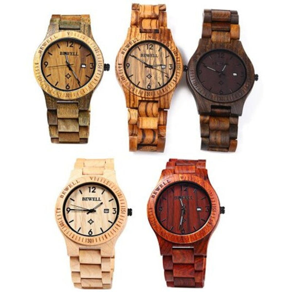 Veile Studios Zs W086b Wood Watch Men Analog Quartz Movement Date Waterproof Wristwatch Watches
