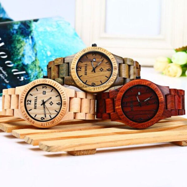 Veile Studios Zs W086b Wood Watch Men Analog Quartz Movement Date Waterproof Wristwatch Watches