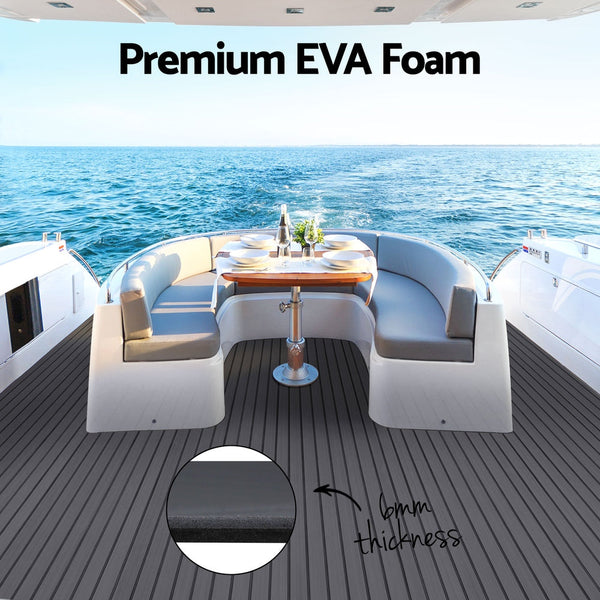 Eva Foam Boat Flooring Mat Decking Sheet 240X90x0.6Cm Dark Grey Decor Other Flooring & Tiles
