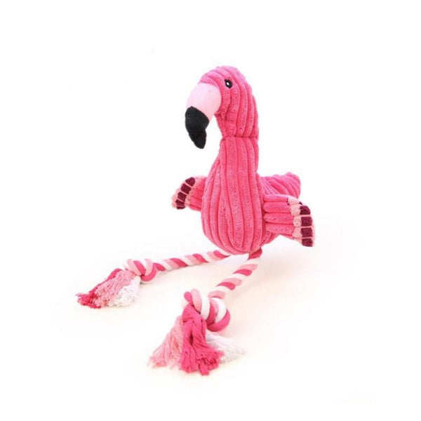 Plush Flamingo Dog Shaker Toy Dog Toys