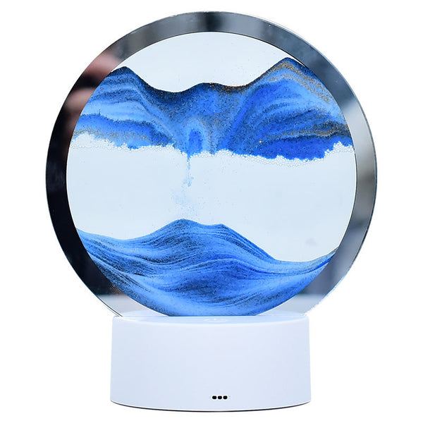 Sand Painting Lamp Remote Control Rgb Led Night Light Quicksand Table Desk Lamps