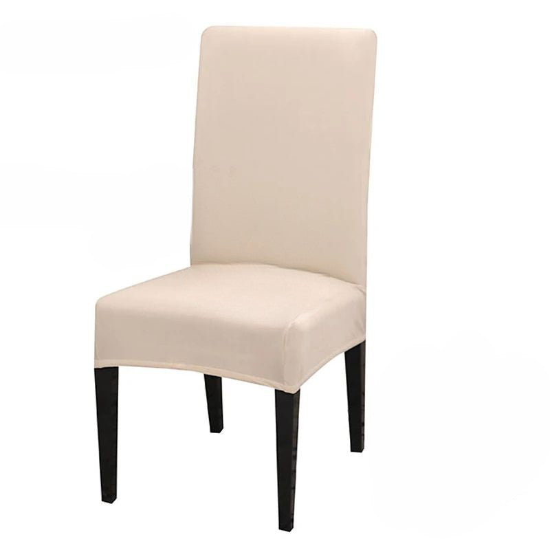 Chair Cover Ivory Anti Dirt Waterproof Elastic For Dining Room Kitchen Slipcovers