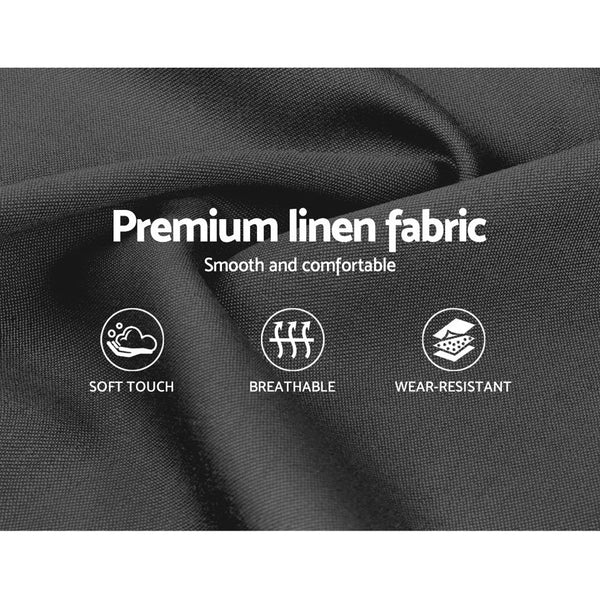 Artiss Issa Bed Frame Fabric Gas Lift Storage Charcoal King King Bed Frames