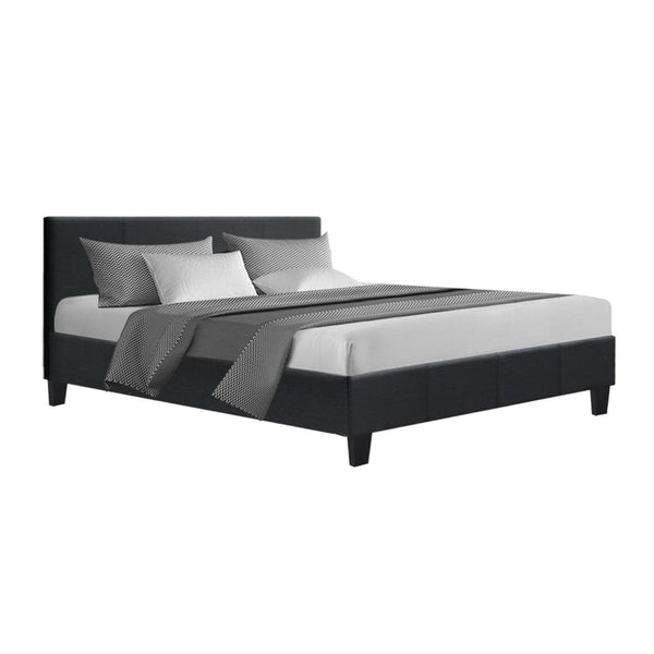 Artiss Neo Bed Frame Fabric Charcoal Queen Queen Bed Frames