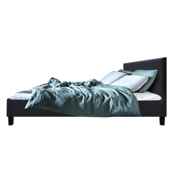 Artiss Neo Bed Frame Fabric Charcoal Queen Queen Bed Frames