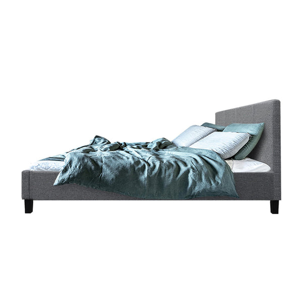 Artiss Neo Bed Frame Fabric Grey Queen Queen Bed Frames
