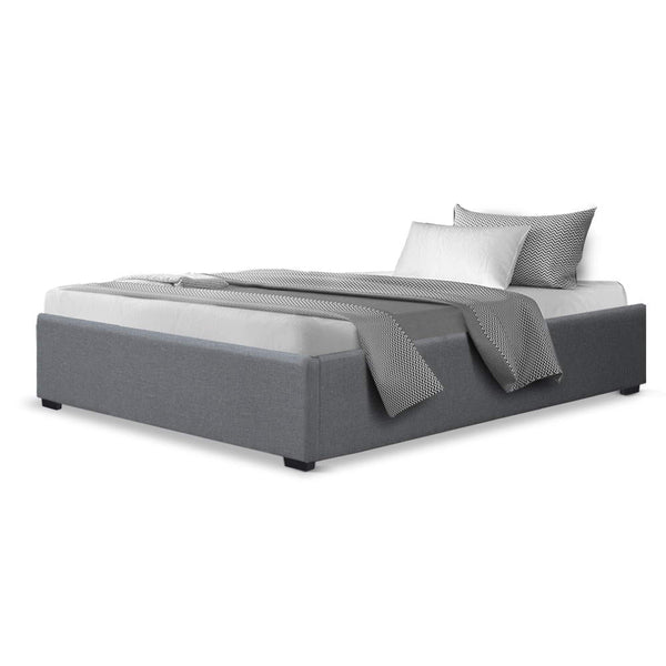Artiss King Single Size Gas Lift Bed Frame Base With Storage Platform Fabric King Single Bed Frames