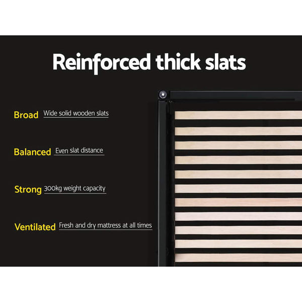 Artiss Toki Queen Size Storage Gas Lift Bed Frame Without Headboard Fabric Charcoal Queen Bed Frames