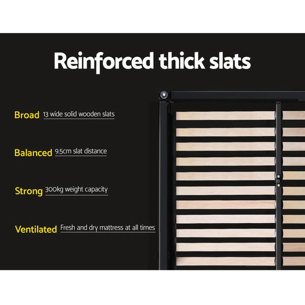 Artiss Vila Bed Frame Fabric Gas Lift Storage Grey Double Double Bed Frames