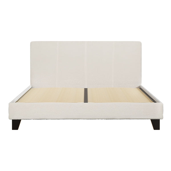Artiss Bed Frame Double Size Boucle Fabric Mattress Base Platform Double Bed Frames