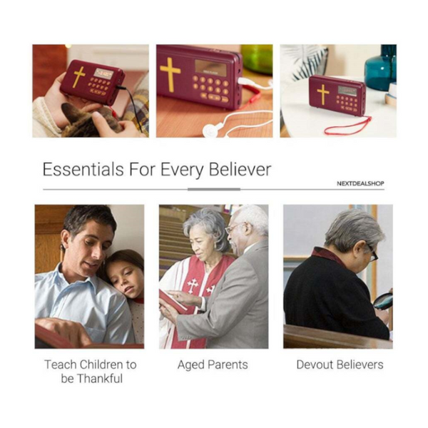 Bible Electronic Audio Player Travel Accessories Rechargeable Audio Books