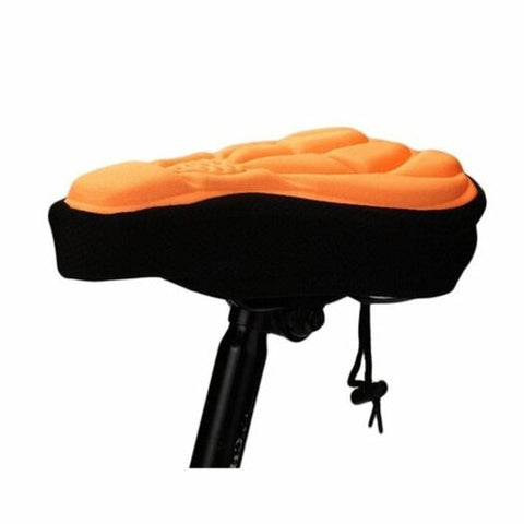 Bicycle 3D Silicone Sponge Cushion Cover Orange Saddle Covers & Seat Covers