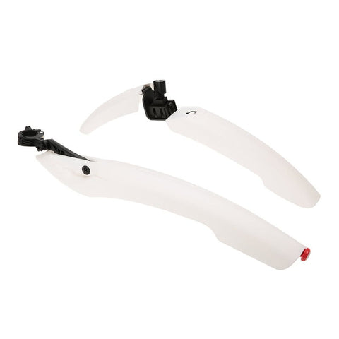 Bicycle Fender Mtb Mountain Bike Cycling Front Rear Led Mudguard Set Durable Guards With Tail Light White