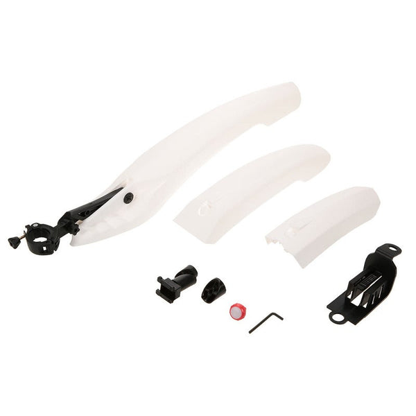 Bicycle Fender Mtb Mountain Bike Cycling Front Rear Led Mudguard Set Durable Guards With Tail Light White