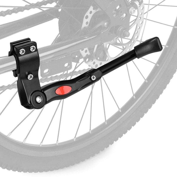 Black Bike Foot Support Side Stand Adjustable Aluminium Alloy Bicycle Tripod Rack Bracket
