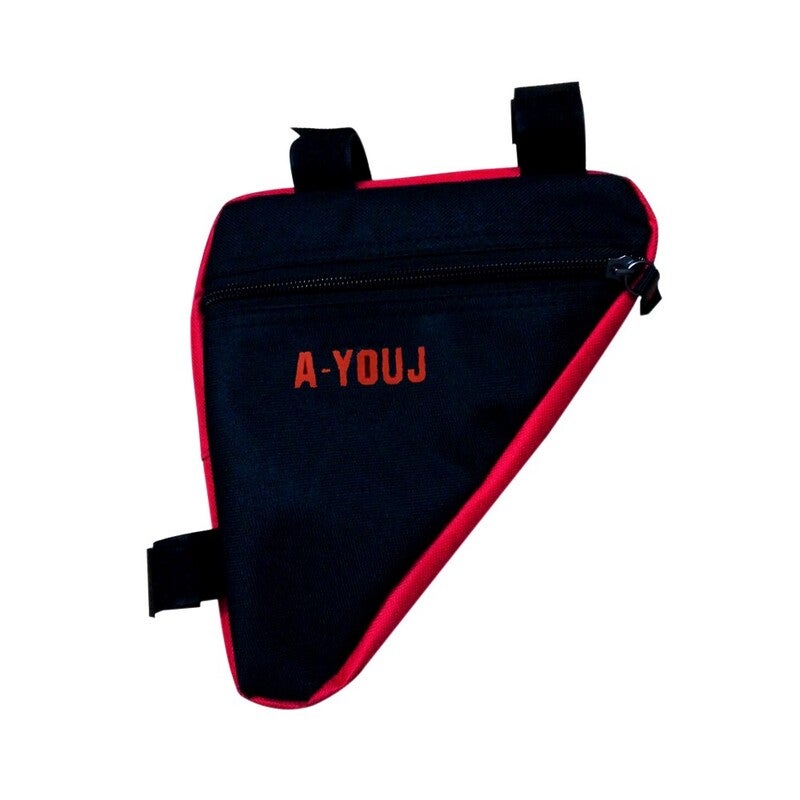 Bicycle Front Saddle Tube Frame Pouch Holder Bag Red Bags & Panniers