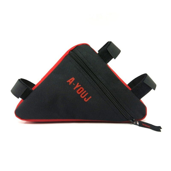 Bicycle Front Saddle Tube Frame Pouch Holder Bag Red