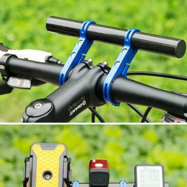 Bicycle Handlebar Extender Extended Bracket Phone Watch Lamp Holder For Mountain Bike Grapefruit Short Aluminum Alloy Tube