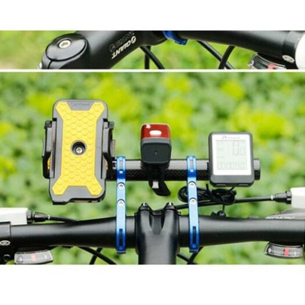 Bicycle Handlebar Extender Extended Bracket Phone Watch Lamp Holder For Mountain Bike Grapefruit Short Aluminum Alloy Tube