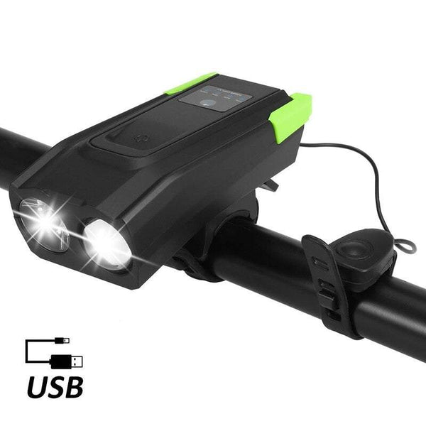 Bike Lights Usb Rechargeable Smart Sensor Bicycle Headlight Led Cycling Flashlight With Horn