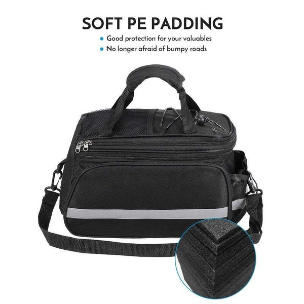 Saddle Bags Panniers Bicycle Rear Seat Multifunction Waterproof Mtb Bike Rack With Rain Cover Bags & Panniers