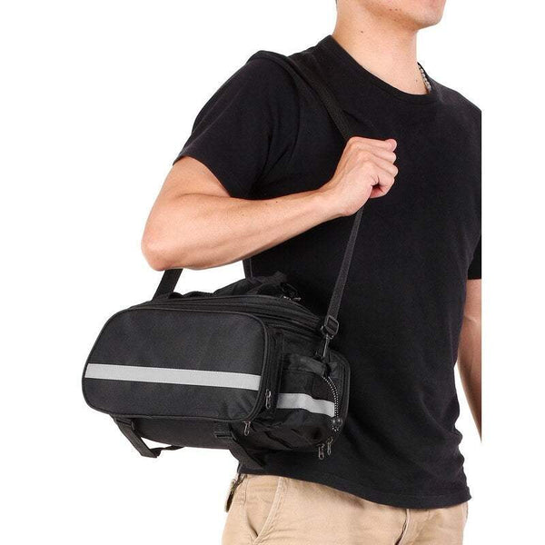 Saddle Bags Panniers Bicycle Rear Seat Multifunction Waterproof Mtb Bike Rack With Rain Cover Bags & Panniers