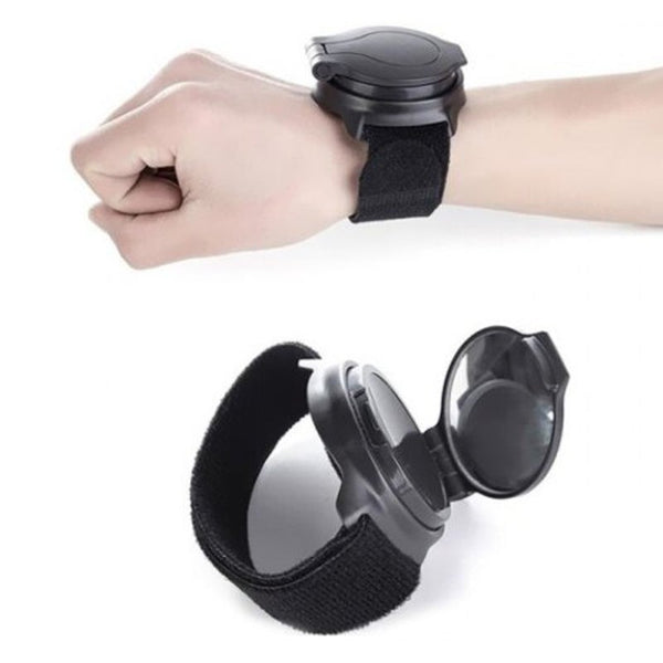 Bicycle Rearview Mirror Wristband Arm 360 Degrees Rotation Black Mirrors