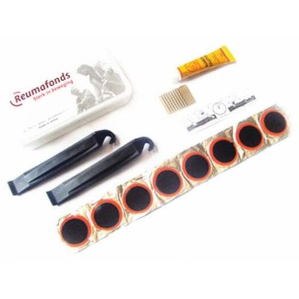 Bicycle Tire Repair Kit 2 Pieces With 8 Inner Tube Tablets White Puncture Repair