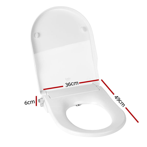 Cefito Non Electric Bidet Toilet Seat Bathroom White Bidets