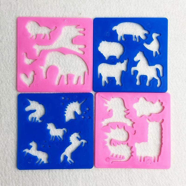 Diy Kids Craft Black Scratching Paper With Stencils Other Drawing Supplies