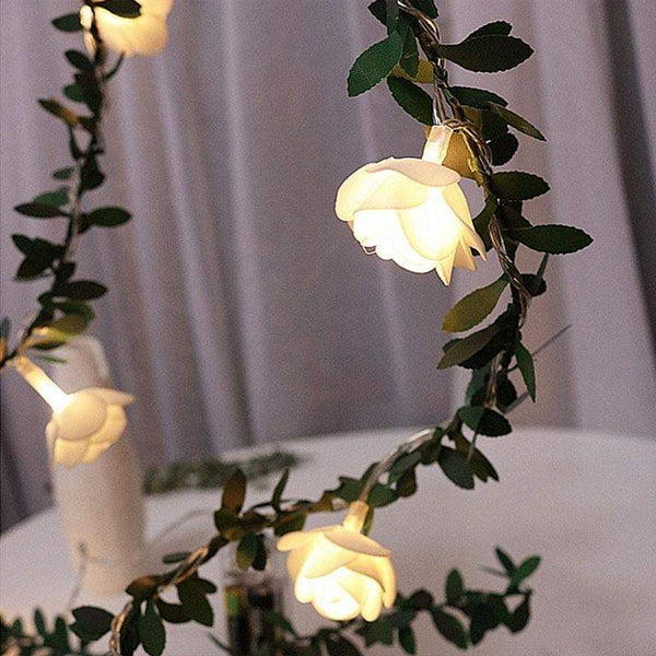 Indoor Or Outdoor Rose Flower Pretty Led Decorative String Lights