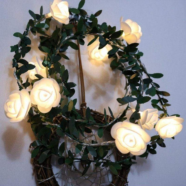 Indoor Or Outdoor Rose Flower Pretty Led Decorative String Lights