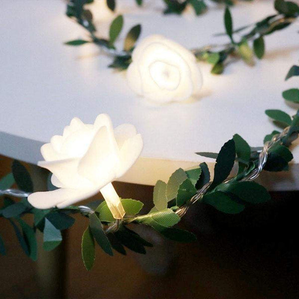 Indoor Or Outdoor Rose Flower Pretty Led Decorative String Lights