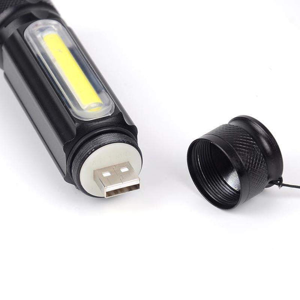 Mini Multifunctional Usb Rechargeable Torch Camping Running Outdoor Light Flashlights