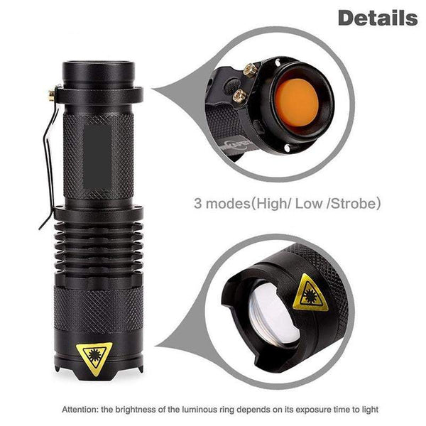 Work Lights Led Dimmable Mini Flashlight Camping Accessories Little Torch Flashlights