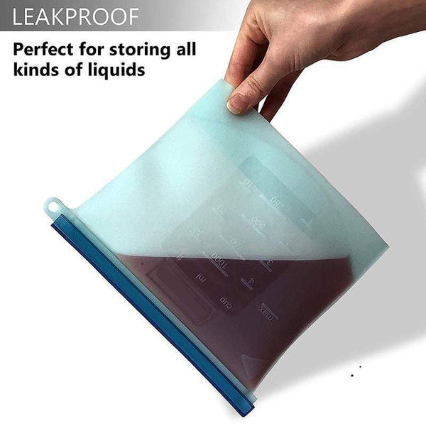 Sealed Silicone Food Bag 500Ml Capacity Storage Kitchen Accessories Food Storage Bags