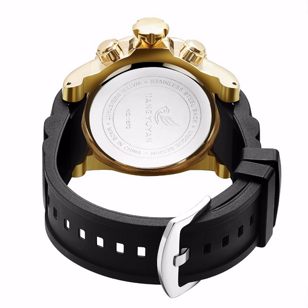 Veile Studios Men's Creative Fashion Big Dial Chronograph Quartz Sport Watch Watches