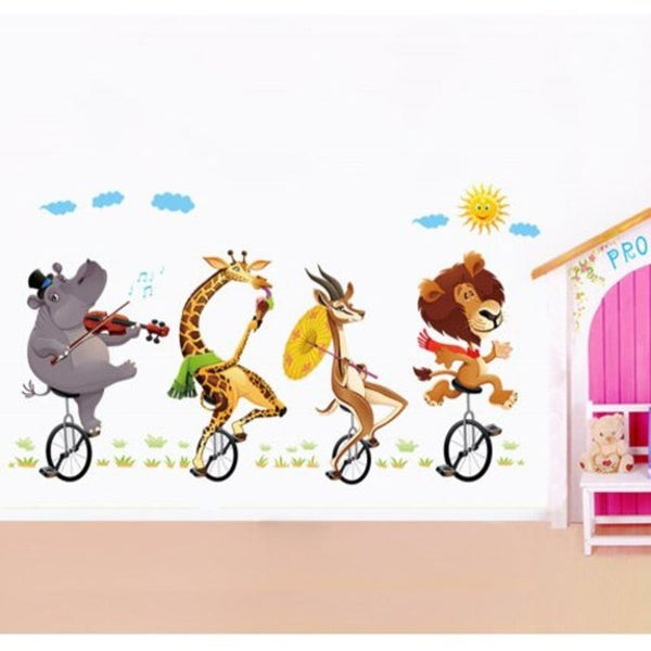 Bike Animal Buddy 3D Cartoon Stickers Creative Decoration Multi