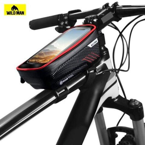 Bike Bag Waterproof Tpu Sensitive Touch Screen Multifunctional Handlebar Holder Motorcycle Cellphone Mounts Universal Red