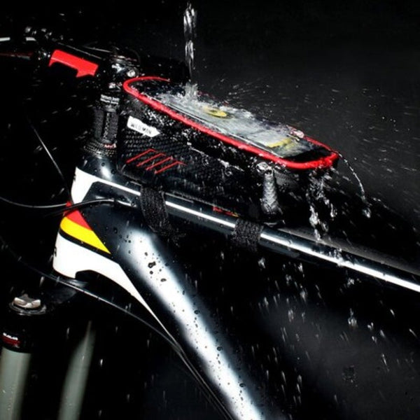 Bike Bag Waterproof Tpu Sensitive Touch Screen Multifunctional Handlebar Holder Motorcycle Cellphone Mounts Universal Red Bags & Panniers