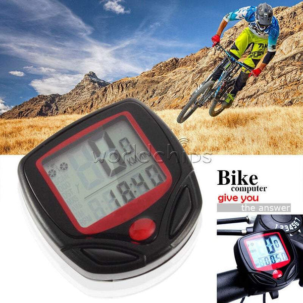 Bike Accessories Bicycle Computer Odometer Speedometer Lcd Waterproof 14 Functions