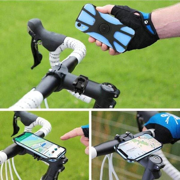 Bike Phone Holders Mount Detachable 360 Rotation Motorcycle With Universal Silicone Handlebar Cradle Compatible Fits For 4.0 6.5 Inch Phones Mounts &
