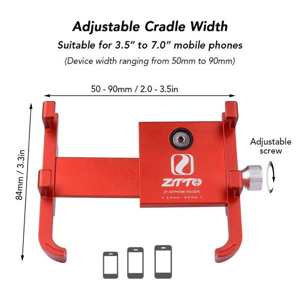 Bike Phone Mount Universal Bicycle Cell Locator Technology Holder Z83 Black Mounts & Holders