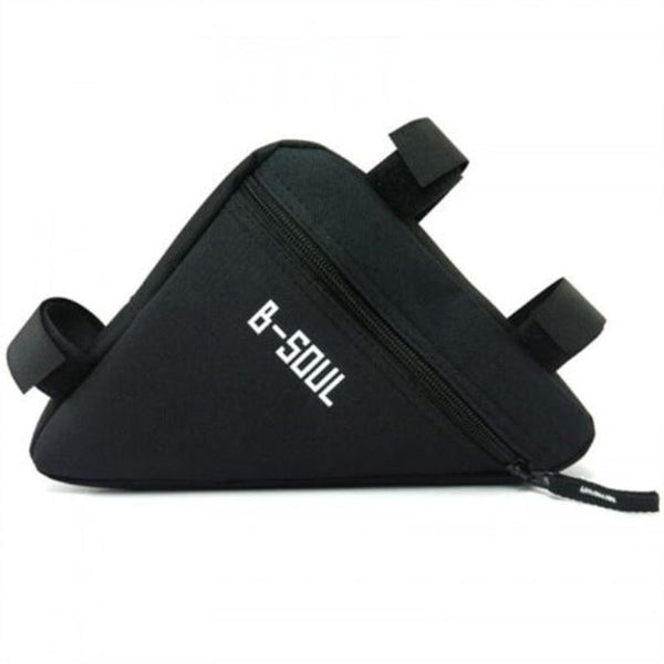Bike Pouch Waterproof 1.5L Triangle Cycling Front Tube Frame Bag Black