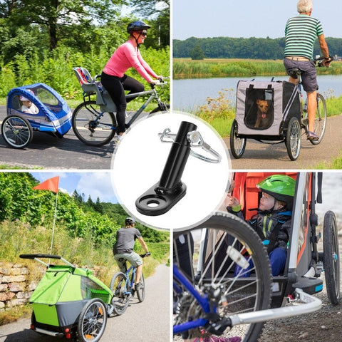 Bike Trailer Hitch Connector For Baby Pet Grocery Tranport Cycling Adapter