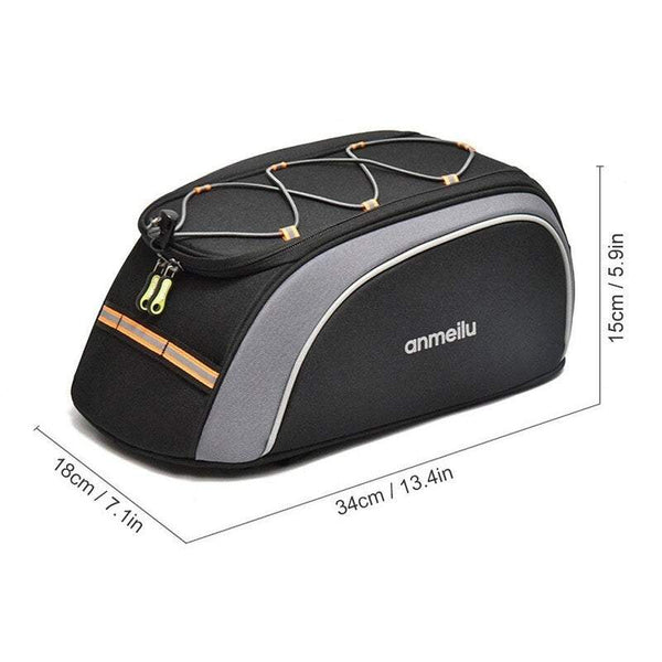 Saddle Bags Panniers Bike Trunk 8L Bicycle Water Resistant Rack With Waterproof Rain Cover Bags & Panniers