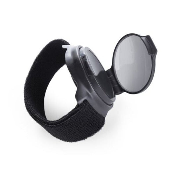 Bike Wrist Mounted Rear View Mirror Wing Side Folding 360 Degree Rotation Black Mirrors